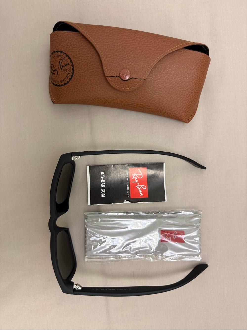 Ray-Ban Black Sunglasses with Brown Case